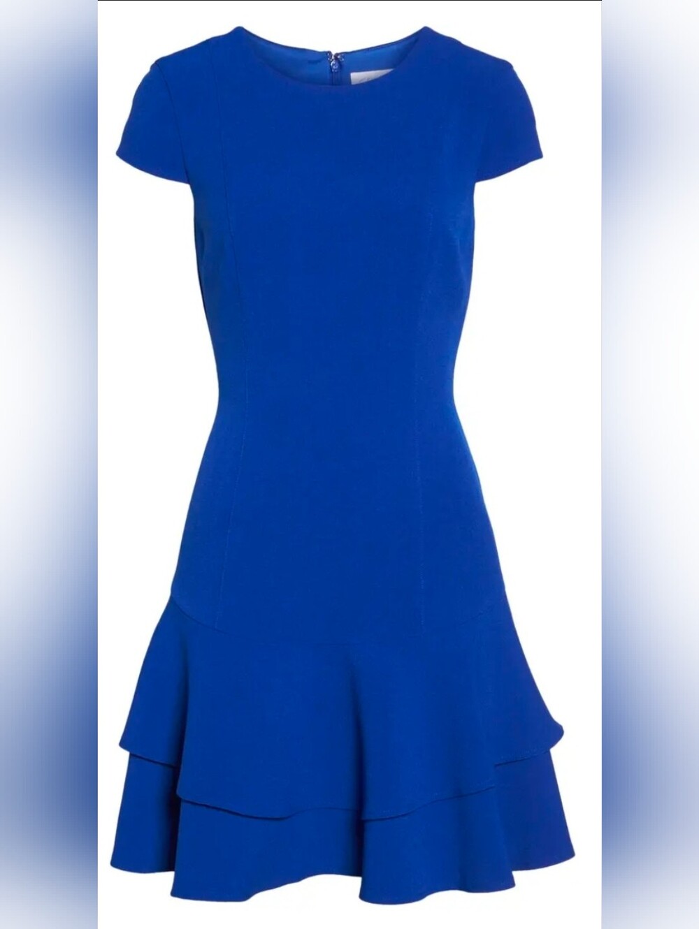 Eliza J Cobalt Blue Midi Fit-and-Flare Dress